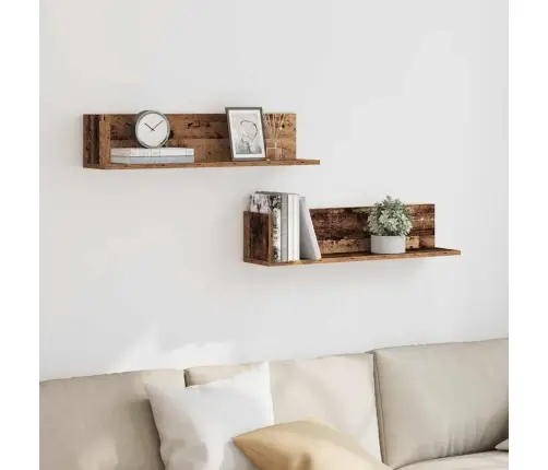 Seinariiulid 2 Tk, Must, 75 X 16,5 X 16,5 cm Tehispuit