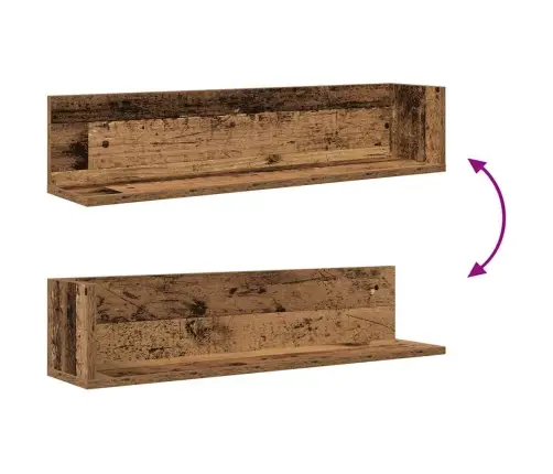 Seinariiulid 2 Tk, Must, 75 X 16,5 X 16,5 cm Tehispuit