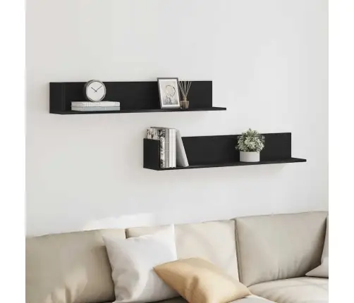 Seinariiulid 2 Tk, Must, 100 X 16,5 X 16,5 cm Tehispuit