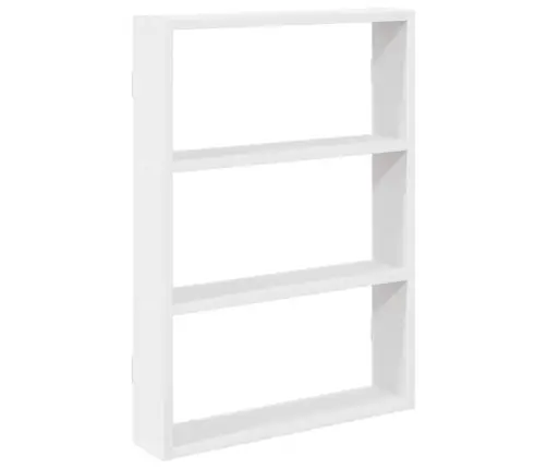 Sienas Plaukts, Balts, 43X9X60 Cm, Inženierijas Koks Vidaxl