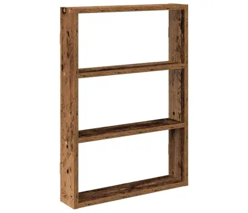 Sienas Plaukts, Veca Koka, 43X9X60 Cm, Inženierijas Koks Vidaxl