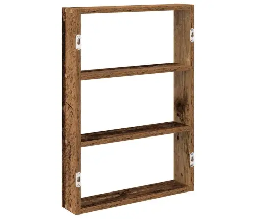 Sienas Plaukts, Veca Koka, 43X9X60 Cm, Inženierijas Koks Vidaxl