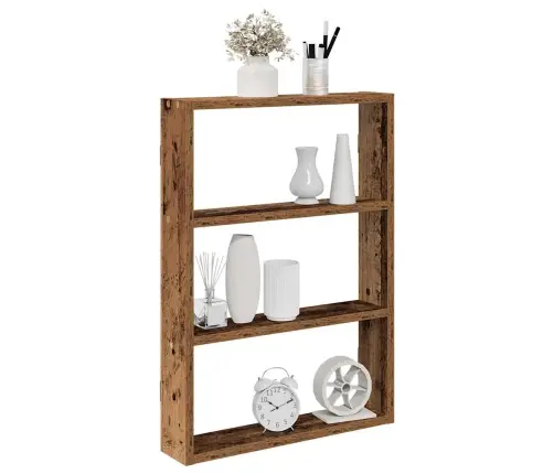 Sienas Plaukts, Veca Koka, 43X9X60 Cm, Inženierijas Koks Vidaxl