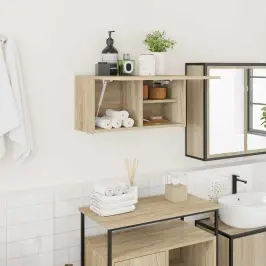 Vannasistabas Sienas Skapītis, 60X25X30 Cm, Inženierijas Koks Vidaxl