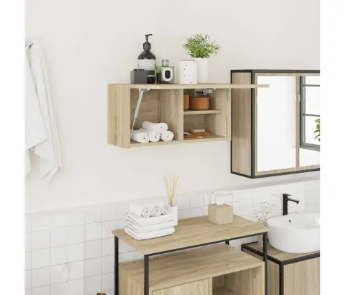 Vannasistabas Sienas Skapītis, 60X25X30 Cm, Inženierijas Koks Vidaxl