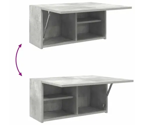 Vannitoa Seinakapp, Betoonhall, 60 X 25 X 30 cm Tehispuit