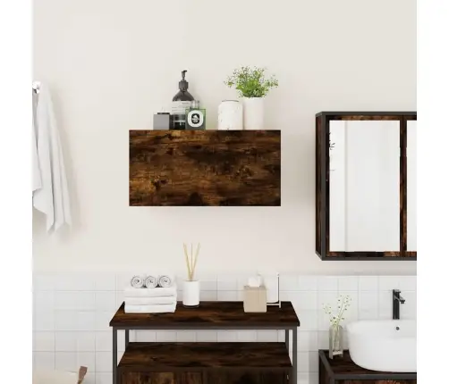 Vannasistabas Sienas Skapītis, 60X25X30 Cm, Inženierijas Koks Vidaxl