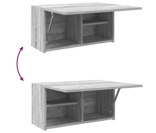 Vannitoa Seinakapp, Hall Sonoma Tamm, 60 X 25 X 30cm Tehispuit