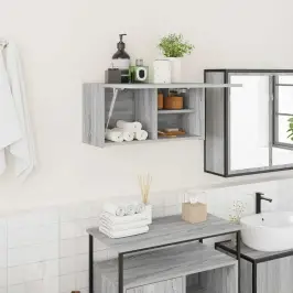 Vannitoa Seinakapp, Hall Sonoma Tamm, 60 X 25 X 30cm Tehispuit