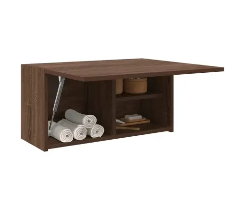 Vannitoa Seinakapp, Pruun Tamm, 60 X 25 X 30cm Tehispuit