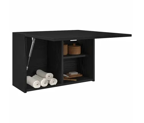 Vannitoa Seinakapp, Must, 60 X 25 X 40 cm Tehispuit