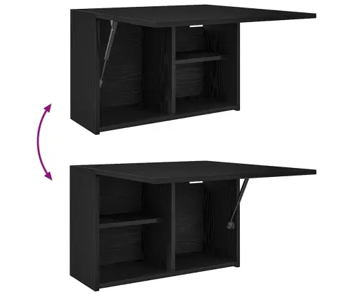 Vannitoa Seinakapp, Must, 60 X 25 X 40 cm Tehispuit