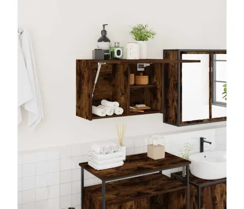 Vannasistabas Sienas Skapītis, 60X25X40 Cm, Inženierijas Koks Vidaxl