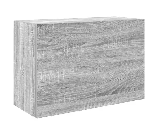 Sieninė Vonios Kambario Spintelė, Pilka Ąžuolo, 60X25X40Cm