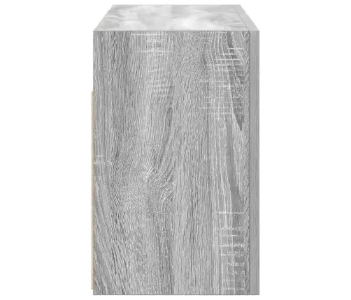 Sieninė Vonios Kambario Spintelė, Pilka Ąžuolo, 60X25X40Cm