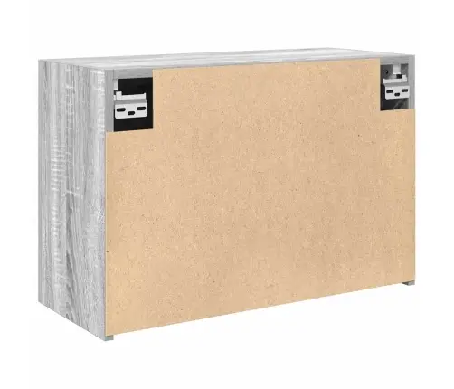 Sieninė Vonios Kambario Spintelė, Pilka Ąžuolo, 60X25X40Cm