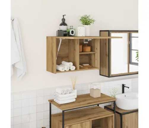 Vannasistabas Sienas Skapītis, 60X25X40 Cm, Inženierijas Koks Vidaxl