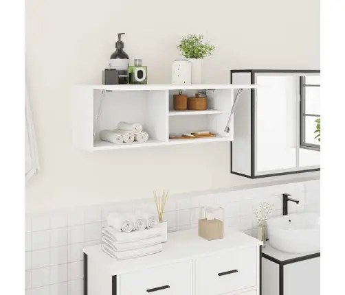 Vannitoa Seinakapp, Valge, 80 X 25 X 30 cm Tehispuit