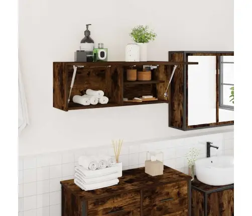 Vannasistabas Sienas Skapītis, 80X25X30 Cm, Inženierijas Koks Vidaxl