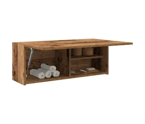 Vannitoa Seinakapp, Vana Puit, 80 X 25 X 30 cm Tehispuit