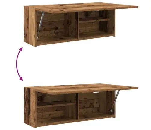 Vannitoa Seinakapp, Vana Puit, 80 X 25 X 30 cm Tehispuit