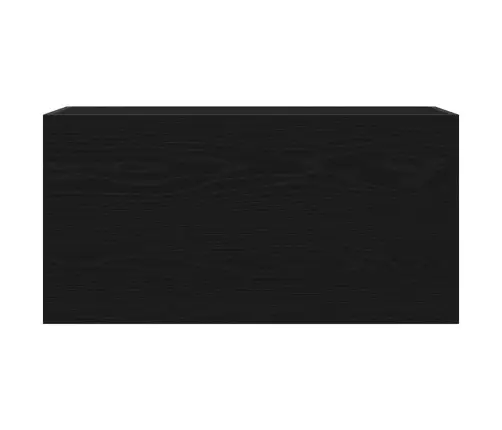 Sieninė Vonios Kambario Spintelė, Juodos, 80X25X40cm Mediena