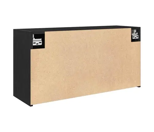 Sieninė Vonios Kambario Spintelė, Juodos, 80X25X40cm Mediena