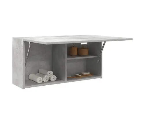 Sieninė Vonios Kambario Spintelė, Betono Pilka, 80X25X40Cm