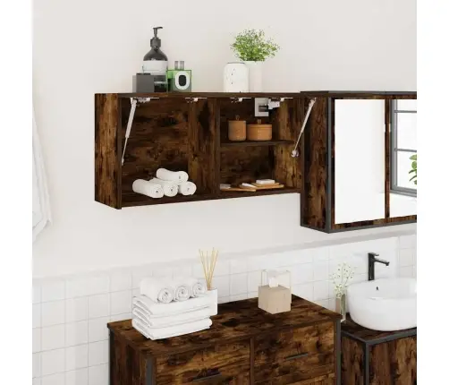 Vannasistabas Sienas Skapītis, 80X25X40 Cm, Inženierijas Koks Vidaxl