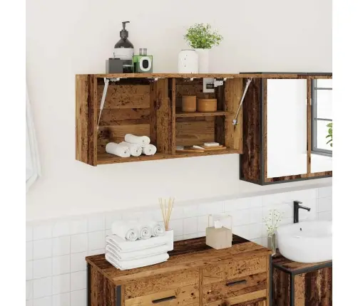 Vannasistabas Sienas Skapītis, 80X25X40 Cm, Inženierijas Koks Vidaxl