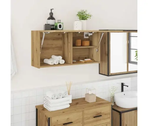 Vannasistabas Sienas Skapītis, 80X25X40 Cm, Inženierijas Koks Vidaxl