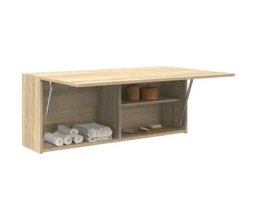 Vannasistabas Sienas Skapītis, 100X25X40 Cm, Inženierijas Koks Vidaxl