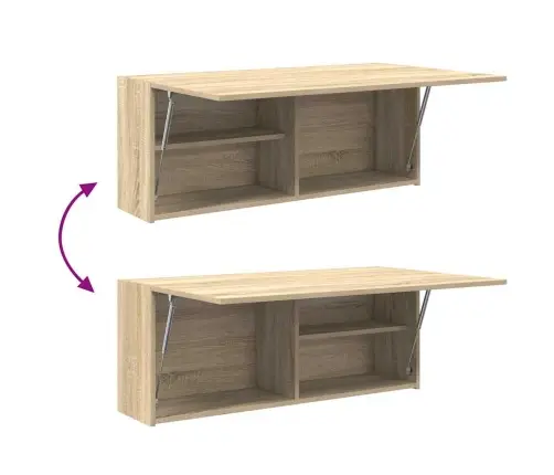 Vannasistabas Sienas Skapītis, 100X25X40 Cm, Inženierijas Koks Vidaxl