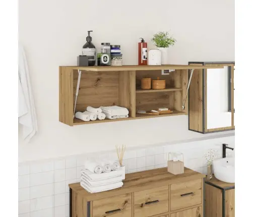 Vannasistabas Sienas Skapītis, 100X25X40 Cm, Inženierijas Koks Vidaxl