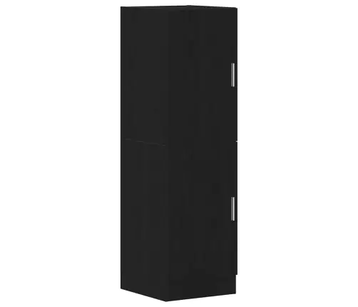 Virtuvės Spintelė, Juodos, 38X41,5X131,5cm Apdirbta Mediena