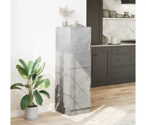 Virtuves Skapītis, Pelēks, 38X41,5X131,5 Cm, Inženierijas Koks Vidaxl