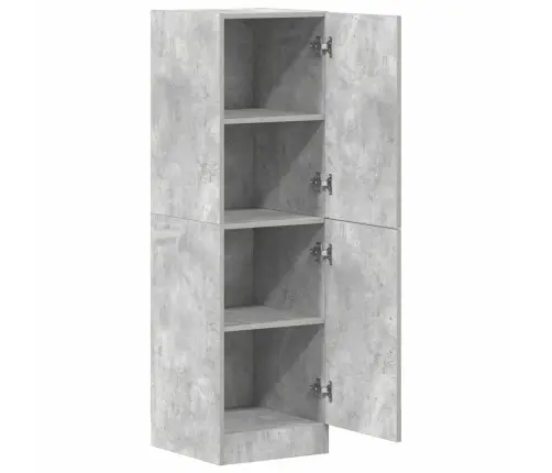 Virtuves Skapītis, Pelēks, 38X41,5X131,5 Cm, Inženierijas Koks Vidaxl