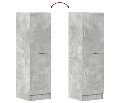 Virtuves Skapītis, Pelēks, 38X41,5X131,5 Cm, Inženierijas Koks Vidaxl