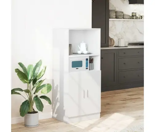 Virtuvės Spintelė, Baltos, 57X41,5X131,5cm Apdirbta Mediena