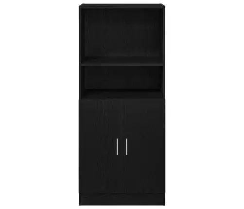 Virtuvės Spintelė, Juodos, 57X41,5X131,5cm Apdirbta Mediena