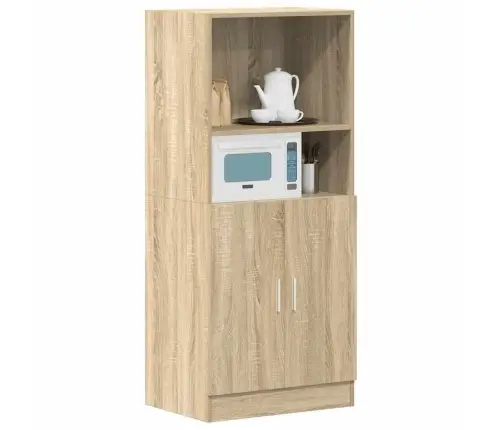 Virtuves Skapītis, Ozola, 57X41,5X131,5 Cm, Inženierijas Koks Vidaxl