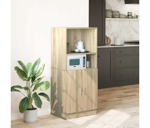 Virtuves Skapītis, Ozola, 57X41,5X131,5 Cm, Inženierijas Koks Vidaxl