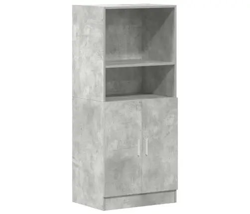 Virtuves Skapītis, Pelēks, 57X41,5X131,5 Cm, Inženierijas Koks Vidaxl