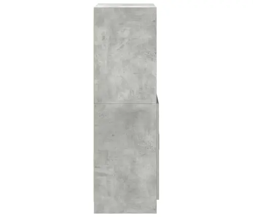 Virtuves Skapītis, Pelēks, 57X41,5X131,5 Cm, Inženierijas Koks Vidaxl