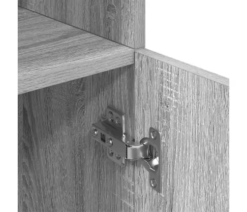 Virtuves Skapītis, Pelēks, 57X41,5X131,5 Cm, Inženierijas Koks Vidaxl