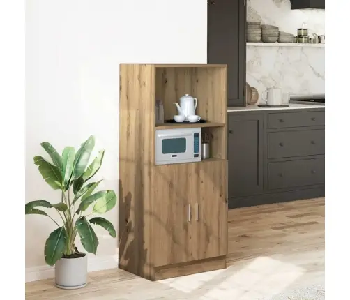 Virtuves Skapītis Koka Krāsa 57X41,5X131,5 Cm Inženierijas Koks Vidaxl