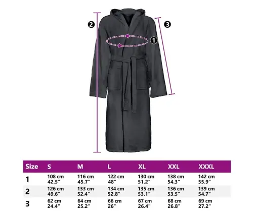 Peldmētelis Xxxl Kokvilna Vidaxl