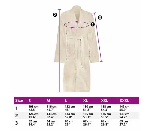 Hommikumantel Kinn Cream S Puuvill