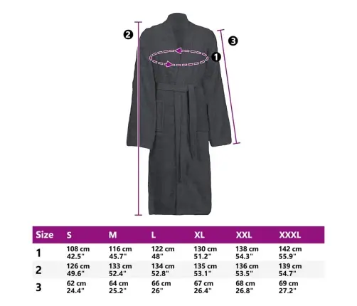 Chalatas Kinn Xxl Medvilnė