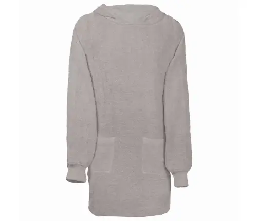 Antklodė-Džemperis Su Gobtuvu Kinn Pilka L Medvilnė